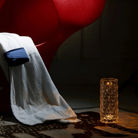 Crystal table lamp with remote control