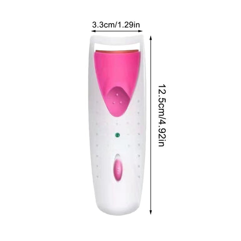 Close-up of the portable electric heated eyelash curler