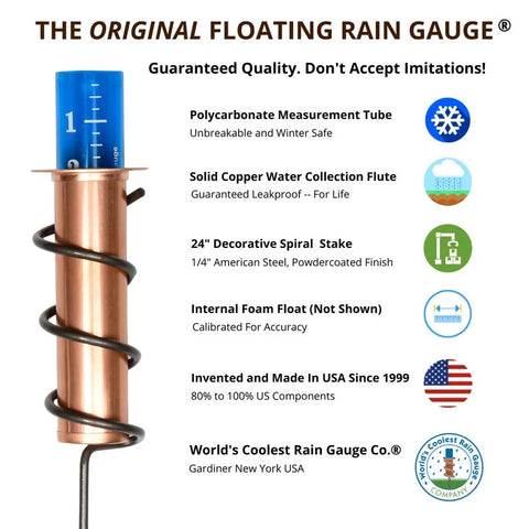 Archimedes Principle Rain Gauge measuring rainfall