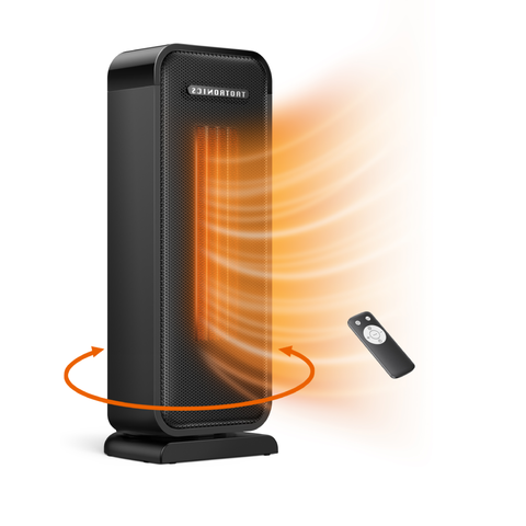 Electric space heater with fast heating and safety features