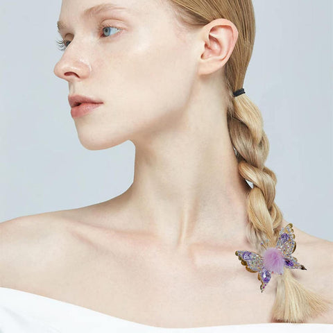 Close-up of Flying Butterfly Hairpin