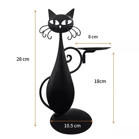 Dimensions of Black Cat Candle Holder