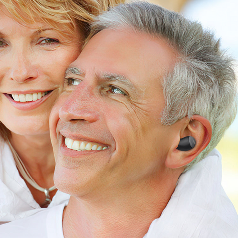 Invisible Bluetooth Hearing Aids with Charging Case