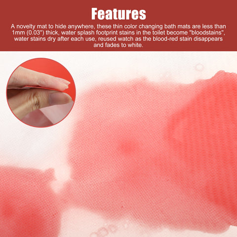 Color Changing Shower Mat in use, showing color change with water temperature