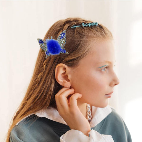 Flying Butterfly Hairpin with shimmering crystals