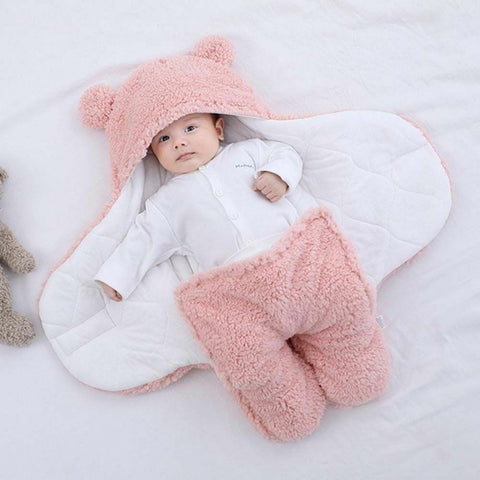 Close-up of the soft texture of the baby sleeping bag