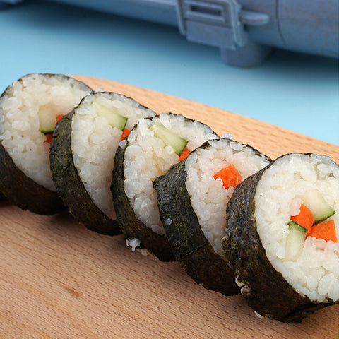 Perfectly formed sushi roll made with Sushi Bazooka