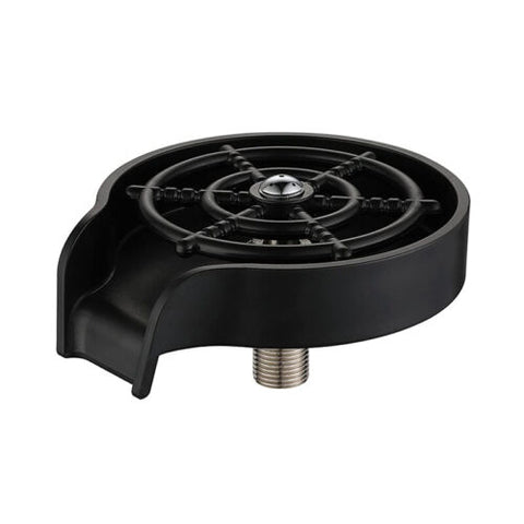 High Pressure Kitchen Sink Cup Rinser in use, showing water jets cleaning a glass