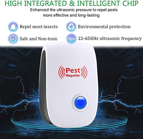 Ultrasonic pest repellent device in a home setting