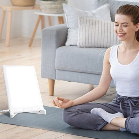 LED light therapy lamp with adjustable stand