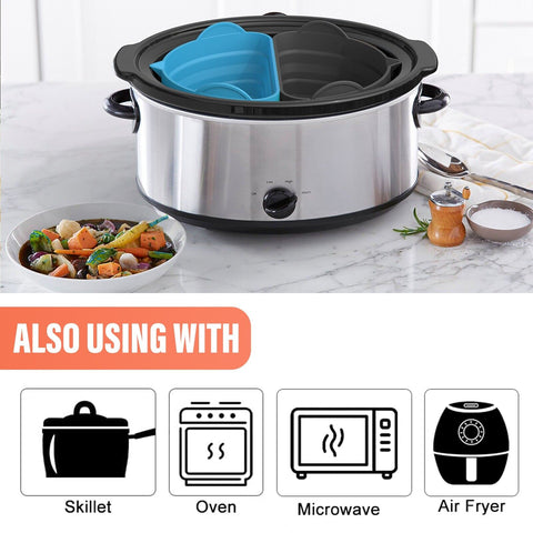 Silicone Slow Cooker Liner in a slow cooker