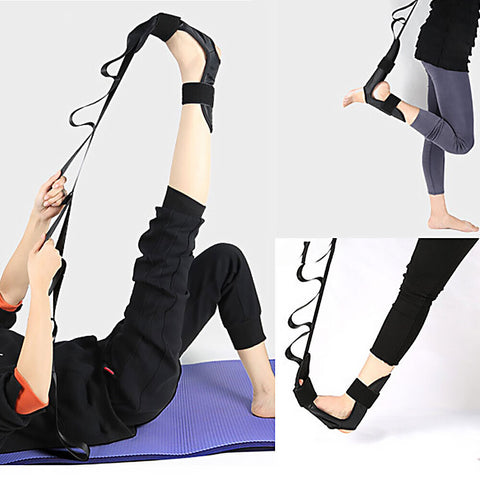 Yoga Stretch Strap demonstrating a shoulder stretch