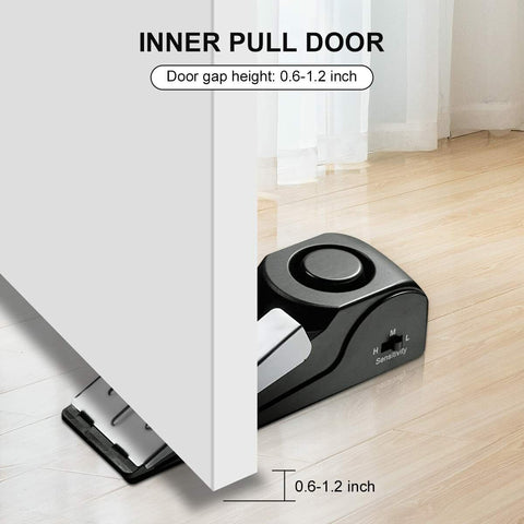 Close-up view of the Portable Door-Stop Alarm showing its features