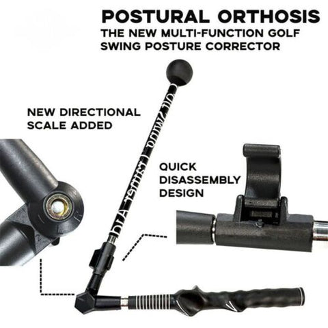 Golfer using the Golf Swing Motion Gesture Aid Training Corrector