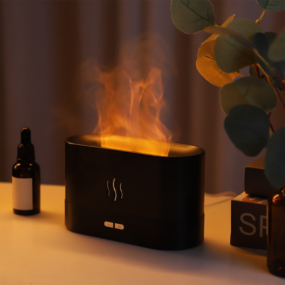 Flame Humidifier Essential Oil Diffuser in use