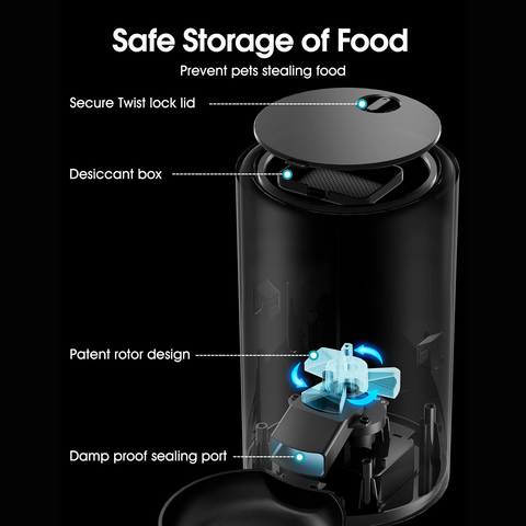 Automatic pet food feeder with food tray