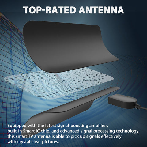 Paper-thin design of HDTV antenna